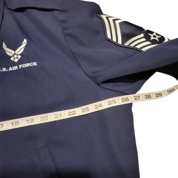 Men's Navy Blue Air Force Jacket - Picture 6 of 10